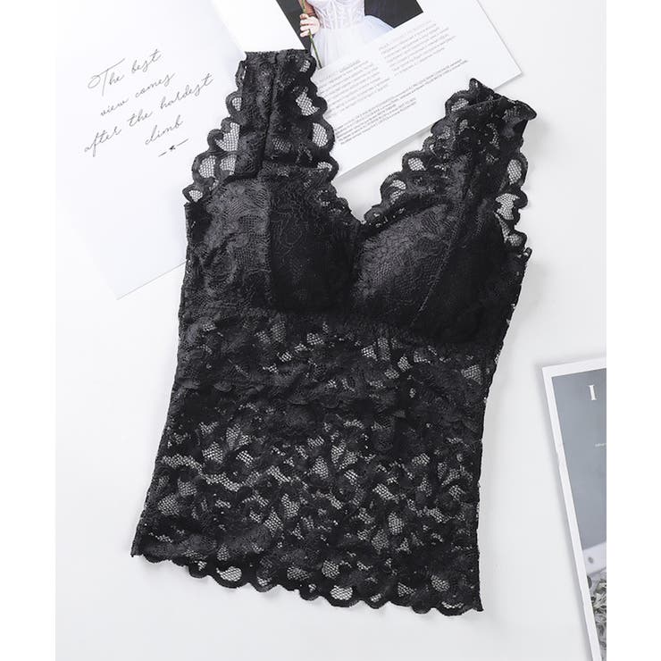 総レースタンクトップインナー カップ付き | Miniministore | 詳細画像14 