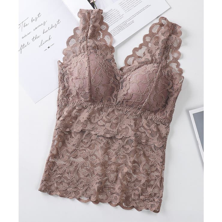 総レースタンクトップインナー カップ付き | Miniministore | 詳細画像15 