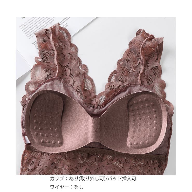 総レースタンクトップインナー カップ付き | Miniministore | 詳細画像9 