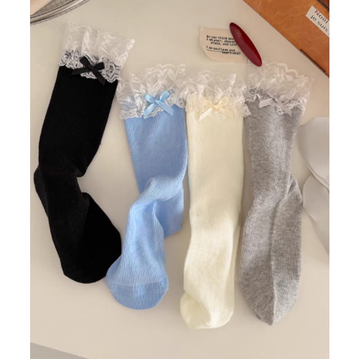 レース付き リボンソックス 可愛い 靴下 | Miniministore | 詳細画像17 