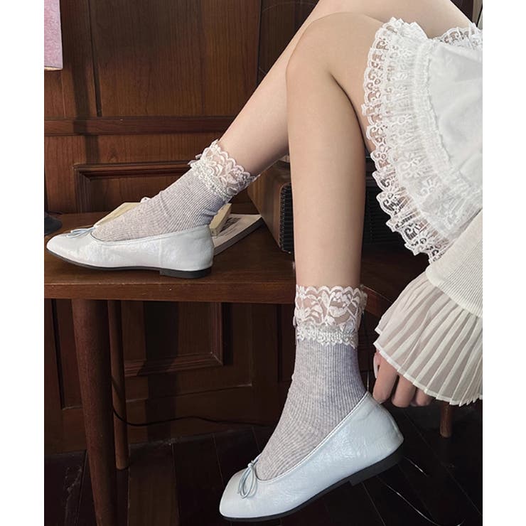 レース付き リボンソックス 可愛い 靴下 | Miniministore | 詳細画像6 
