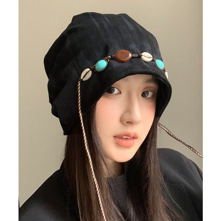 装飾付き ルーズキャップレディース 小顔 | Miniministore | 詳細画像5 