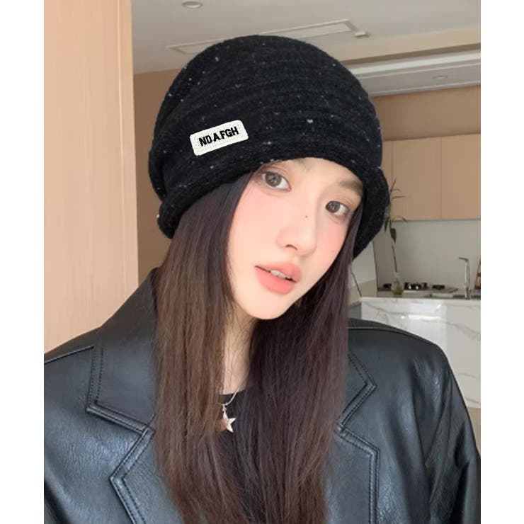 ニット帽子 ロゴ ニットビーニー 小顔 | Miniministore | 詳細画像3 