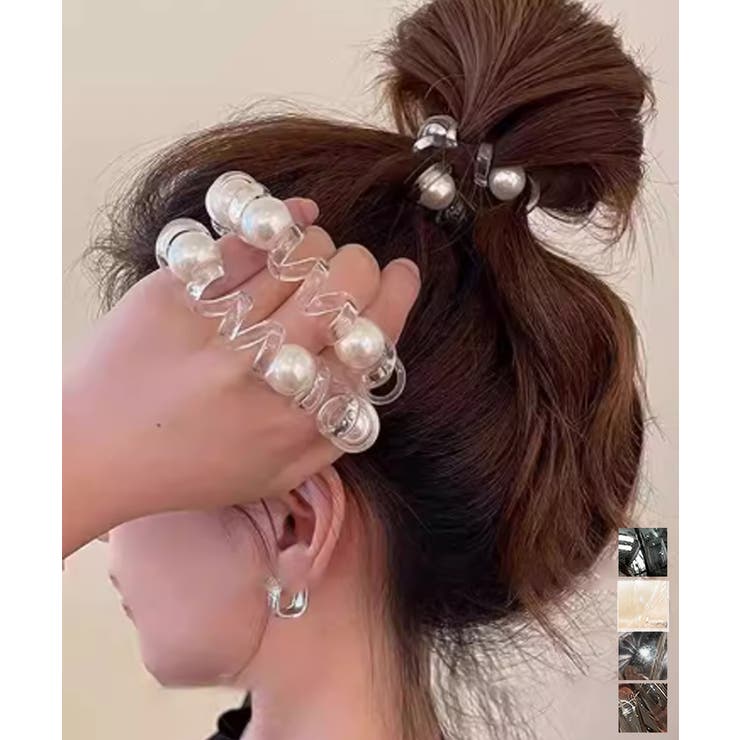 クリアヘアゴム パール調ヘアアクセサリー | Miniministore | 詳細画像1 