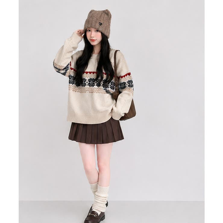 猫耳ニット帽  小顔 ニットビーニー防寒 | Miniministore | 詳細画像17 