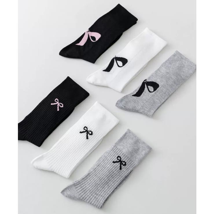リボンデザイン シアーソックス 美脚靴下 | Miniministore | 詳細画像19 