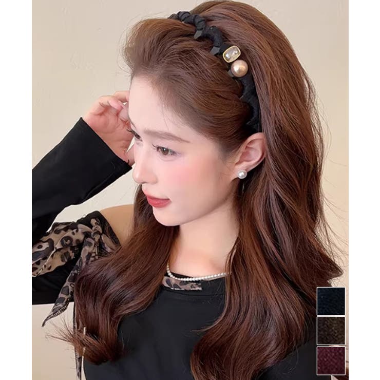 ビジュー装飾 カチューシャ 小顔 髪留め | Miniministore | 詳細画像1 
