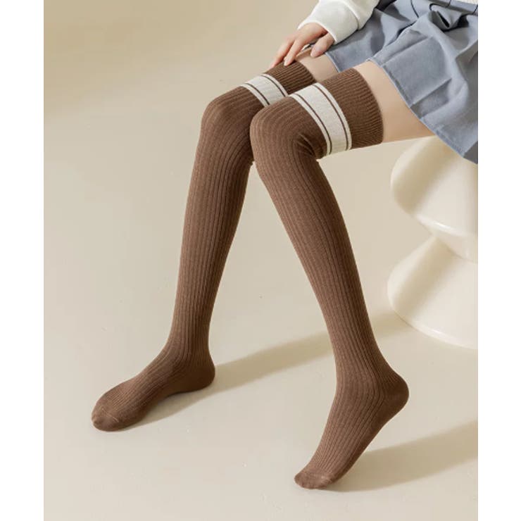 リブニーハイソックス ライン入り 靴下 | Miniministore | 詳細画像19 