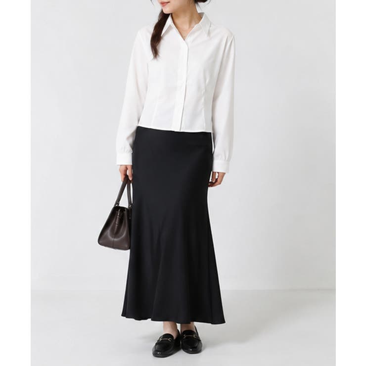 ベーシック ショート丈長袖シャツブラウス | Miniministore | 詳細画像11 