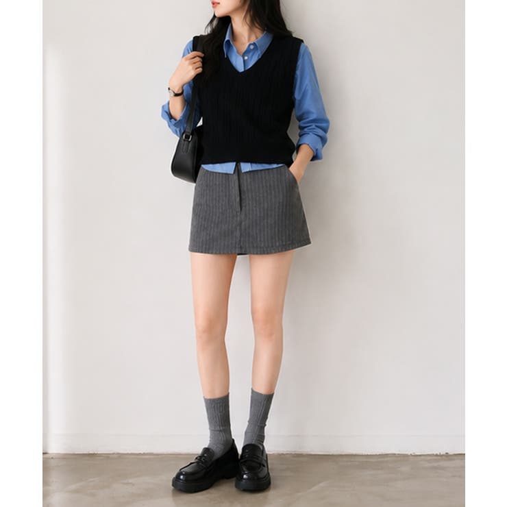 ベーシック ショート丈長袖シャツブラウス | Miniministore | 詳細画像4 
