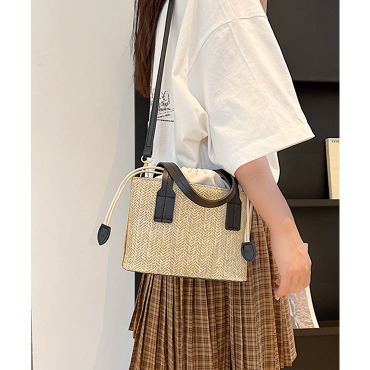 ブラック | かごバッグ レディース ショルダーバッグ | Miniministore