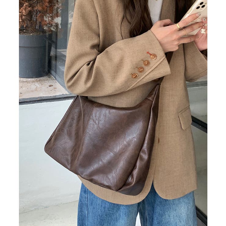 ブラウン | ショルダーバッグ 斜めがけ PUレザー鞄 | Miniministore