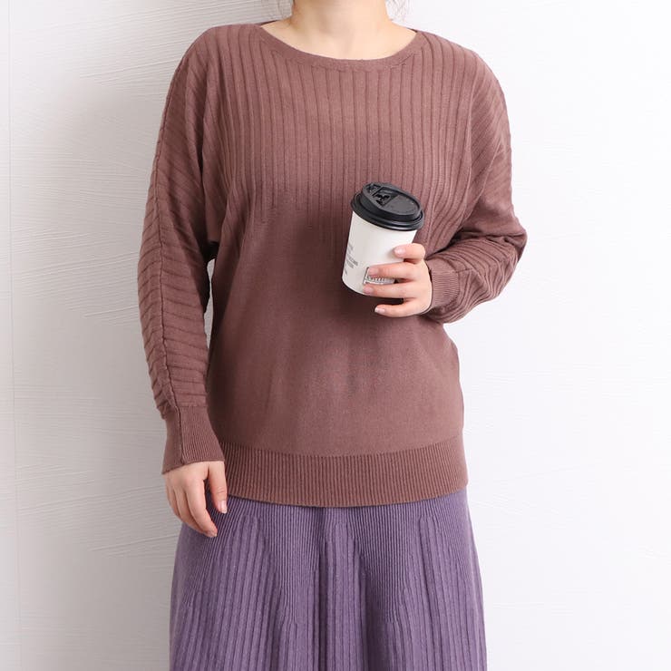 【新品未使用】ALMORE ナチュラルアップトップス ピンク Lサイズ シアートップス レディース サマーニット[品番：II000010613