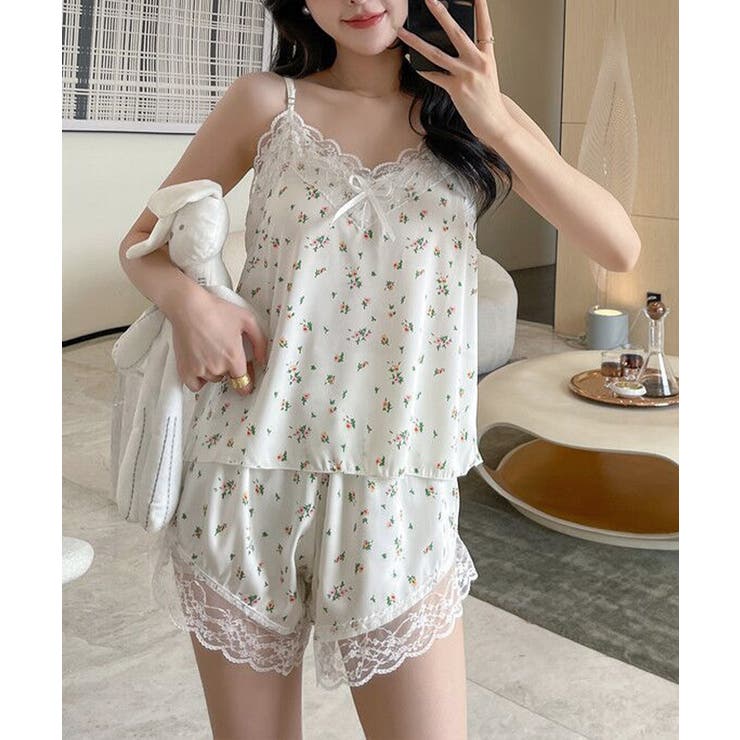 C | キャミソールパジャマ上下セットレディース | Miniministore