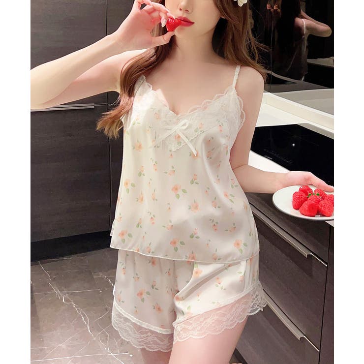 D | キャミソールパジャマ上下セットレディース | Miniministore