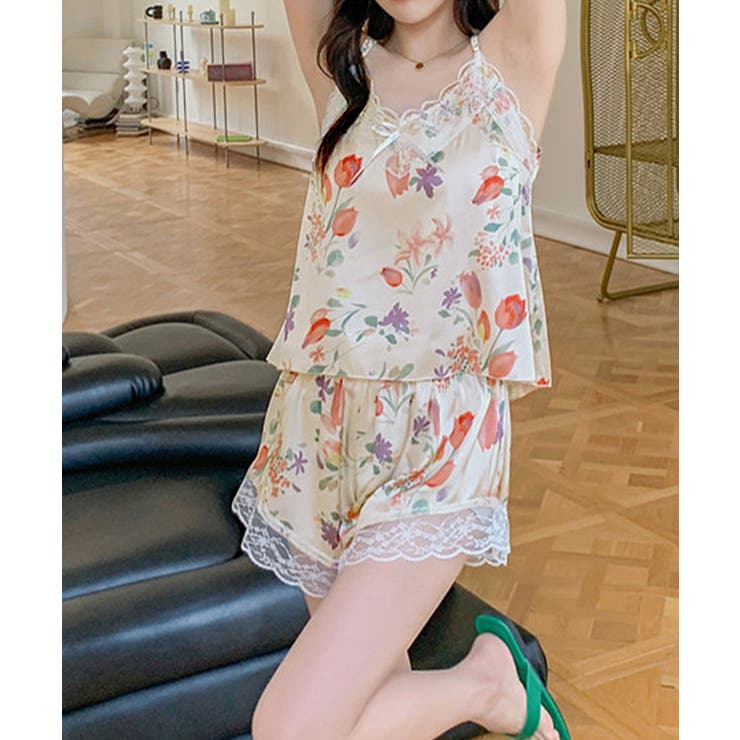 H | キャミソールパジャマ上下セットレディース | Miniministore