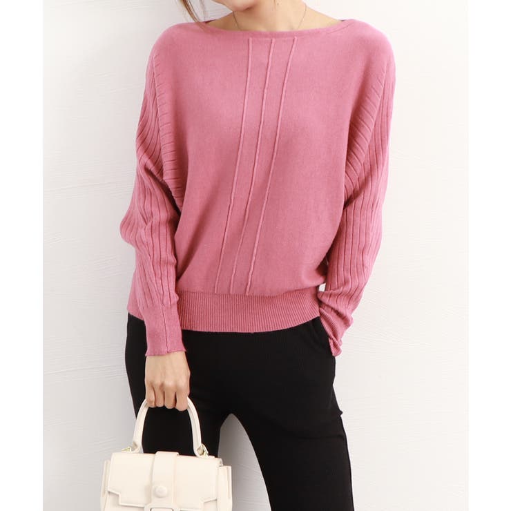 ピンク | ニットトップスリブニットレディース春秋冬 | Miniministore