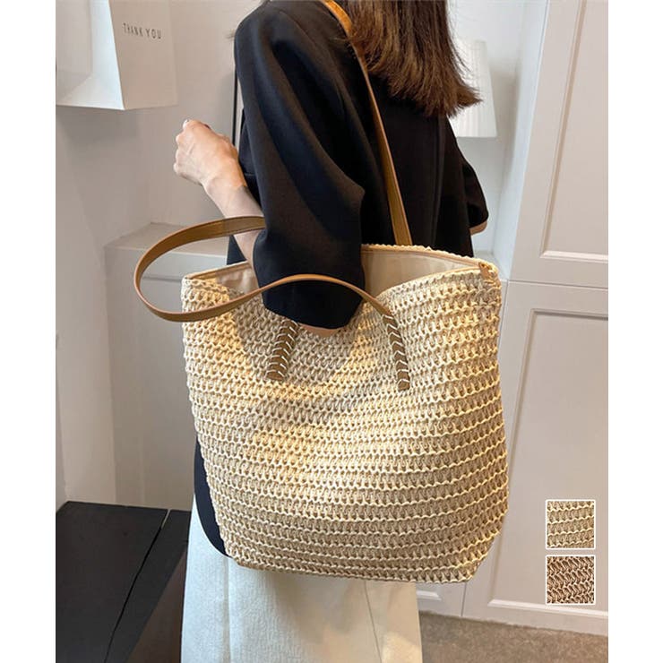 ストローバッグ 大容量麦わらバック夏祭り[品番：II000012470