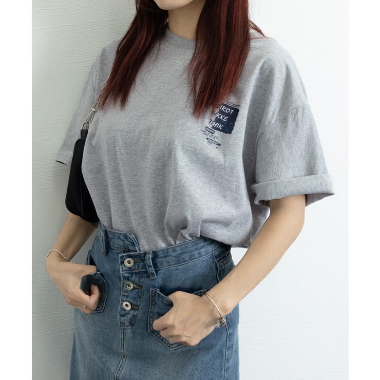 Tシャツ英文字 ロゴプリント半袖Tシャツ | Miniministore | 詳細画像3 