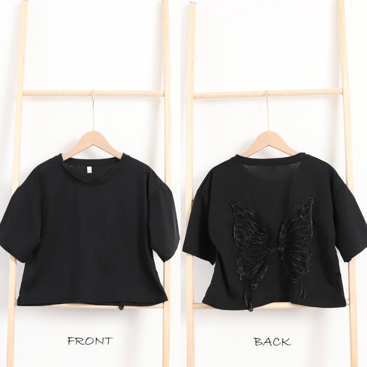 ショートTシャツ トップス 半袖背中透け[品番：II000008984