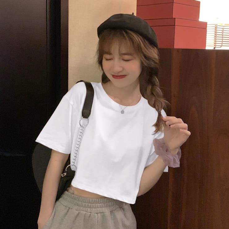 ショートTシャツ トップス 半袖背中透け[品番：II000008984