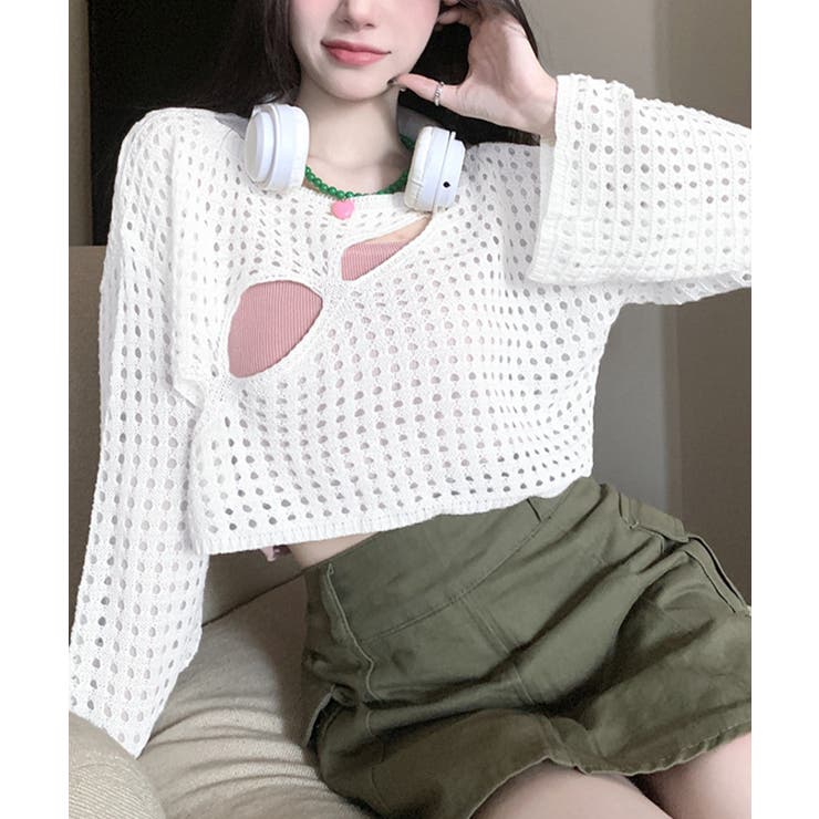 メッシュ編み サマーニット レディース夏 | Miniministore | 詳細画像4 