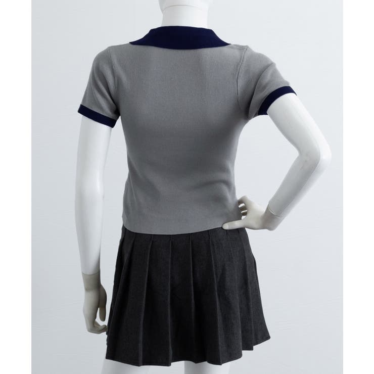 サマーニット夏Vネック半袖ニットトップス | Miniministore | 詳細画像13 