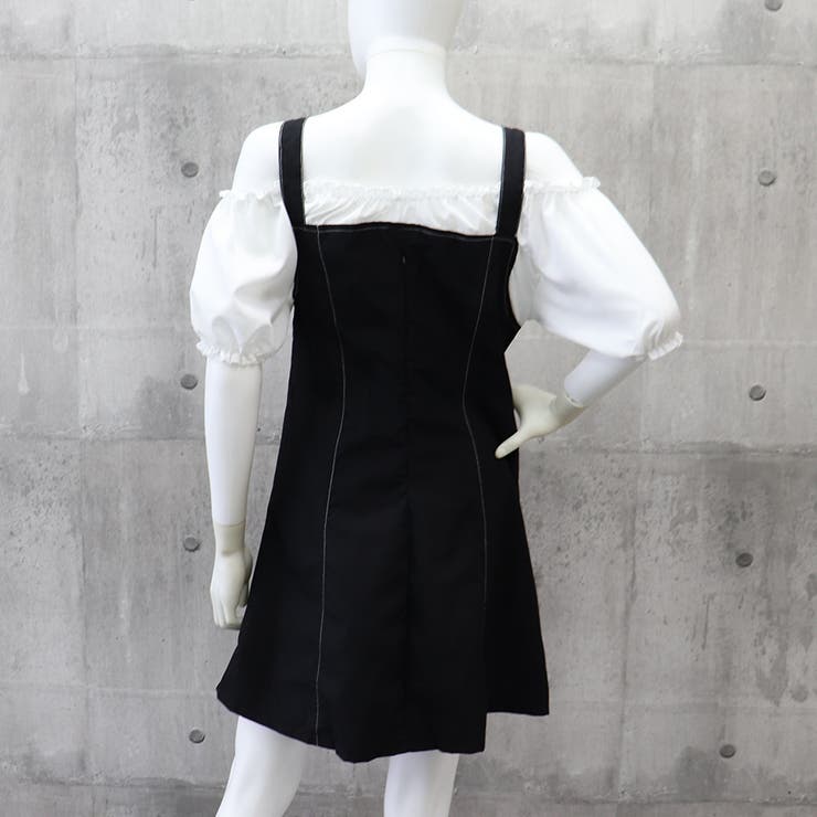 ワンピース 学生風 フリル襟 チェック柄[品番：II000006774