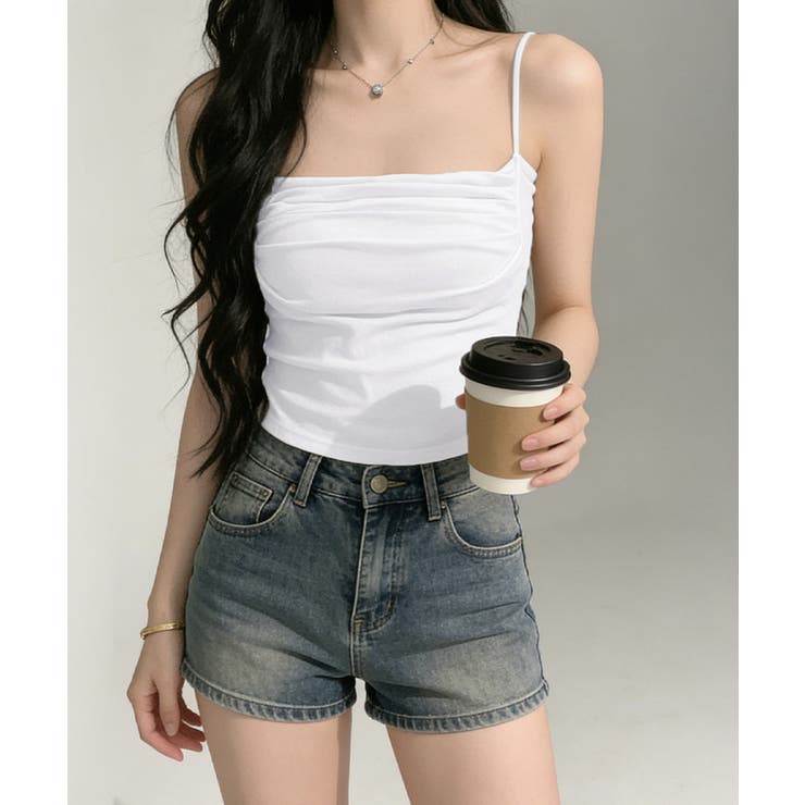 カップ付きキャミソール インナーギャザー | Miniministore | 詳細画像2 