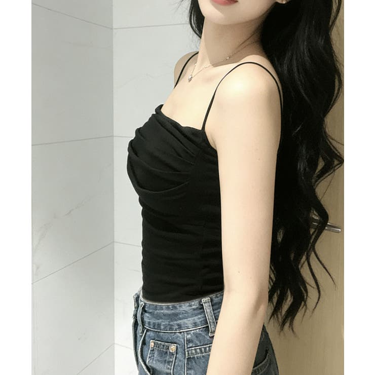 カップ付きキャミソール インナーギャザー | Miniministore | 詳細画像6 