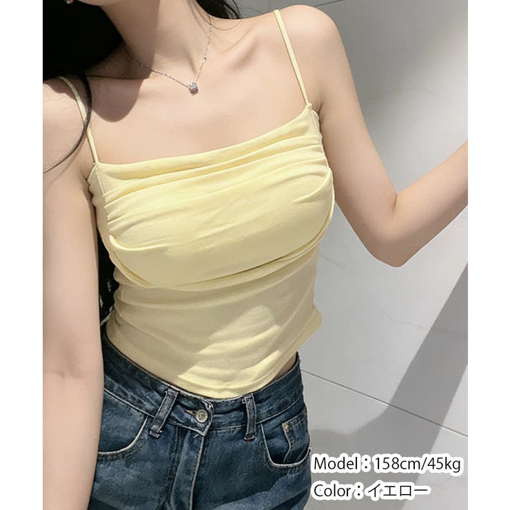 カップ付きキャミソール インナーギャザー | Miniministore | 詳細画像9 