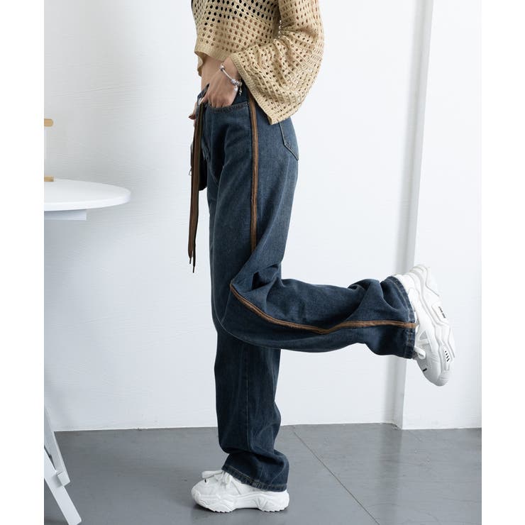 デニムパンツ 長ズボンハイウエスト美脚 | Miniministore | 詳細画像11 