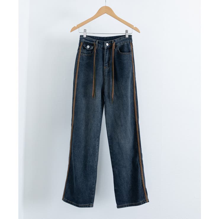 デニムパンツ 長ズボンハイウエスト美脚 | Miniministore | 詳細画像14 