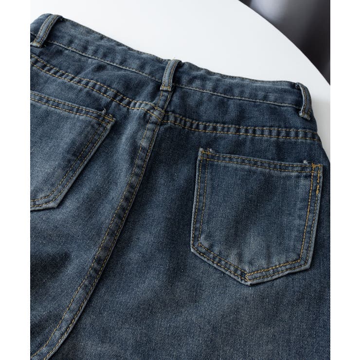 デニムパンツ 長ズボンハイウエスト美脚 | Miniministore | 詳細画像19 