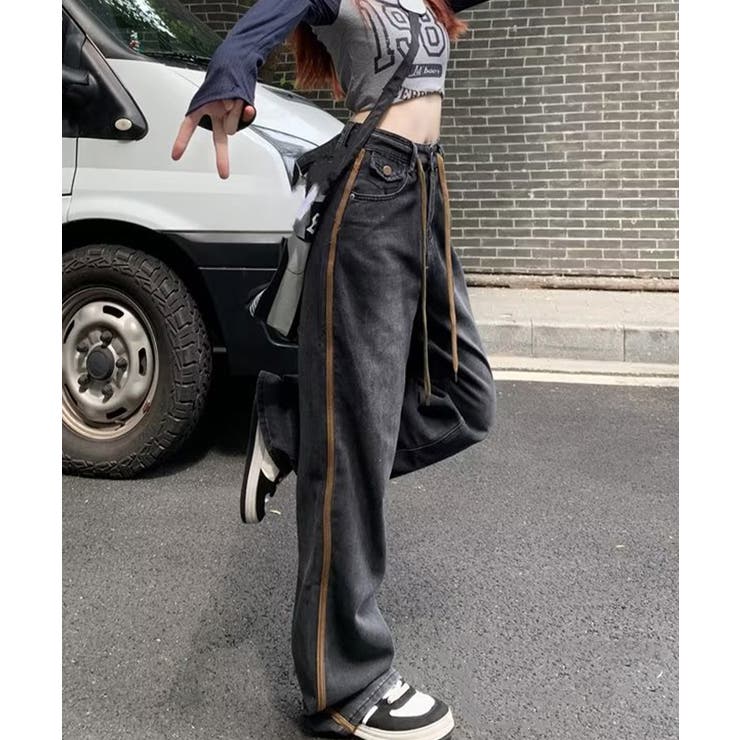 デニムパンツ 長ズボンハイウエスト美脚 | Miniministore | 詳細画像5 