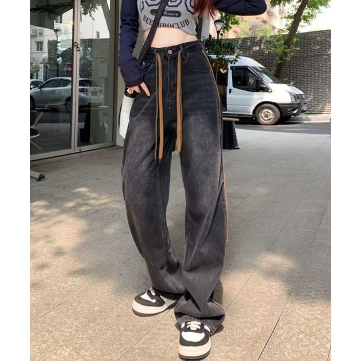 デニムパンツ 長ズボンハイウエスト美脚 | Miniministore | 詳細画像7 