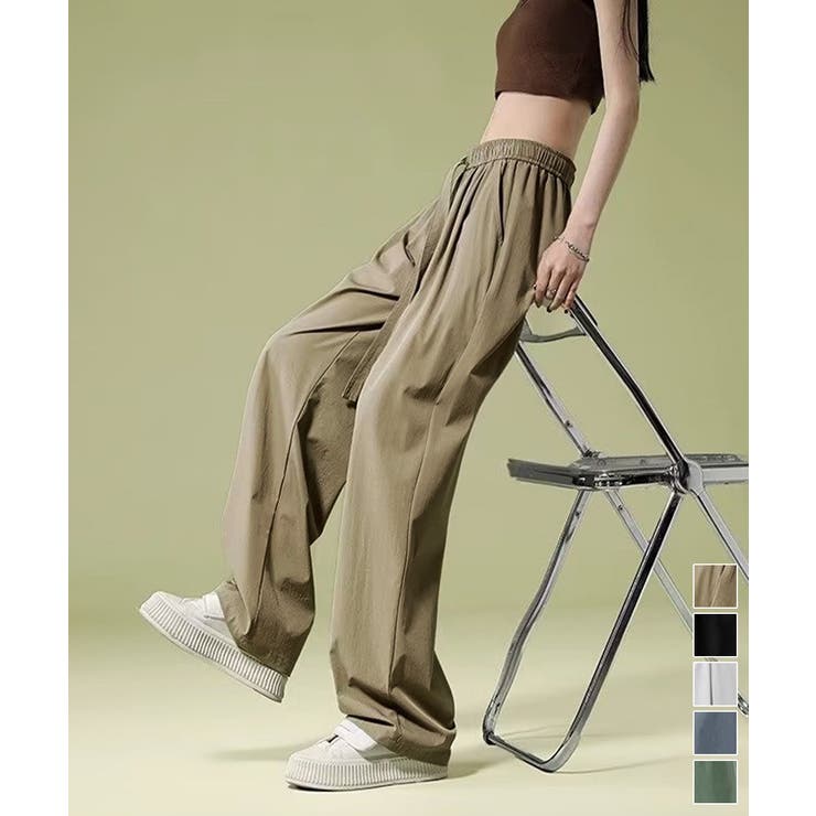 ワイドパンツ レディースハイウエスト美脚 | Miniministore | 詳細画像1 