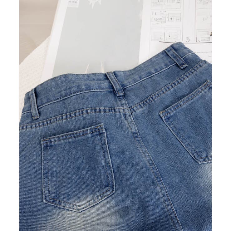 デニムショートパンツ ハイウエスト美脚夏 | Miniministore | 詳細画像16 