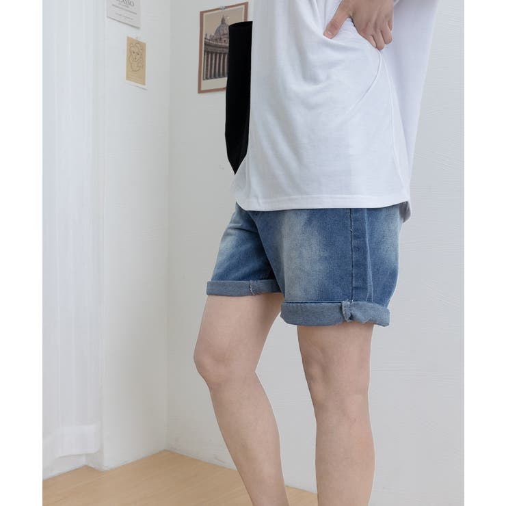 デニムショートパンツ ハイウエスト美脚夏 | Miniministore | 詳細画像8 