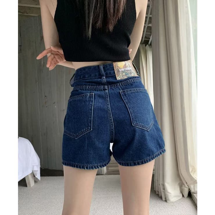 デニムショートパンツ ハイウエスト美脚夏 | Miniministore | 詳細画像4 