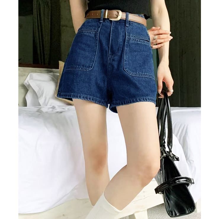 デニムショートパンツ ハイウエスト美脚夏 | Miniministore | 詳細画像5 