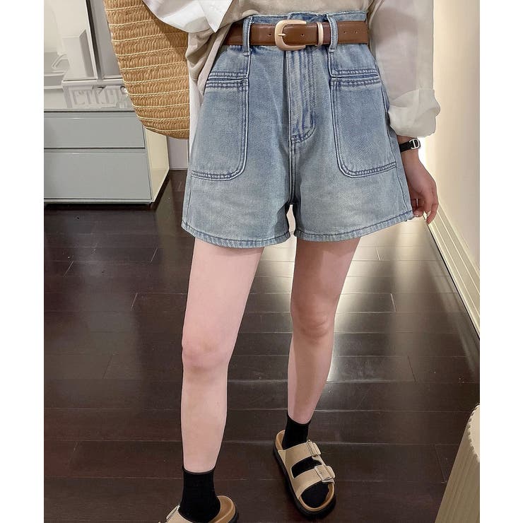 デニムショートパンツ ハイウエスト美脚夏 | Miniministore | 詳細画像7 