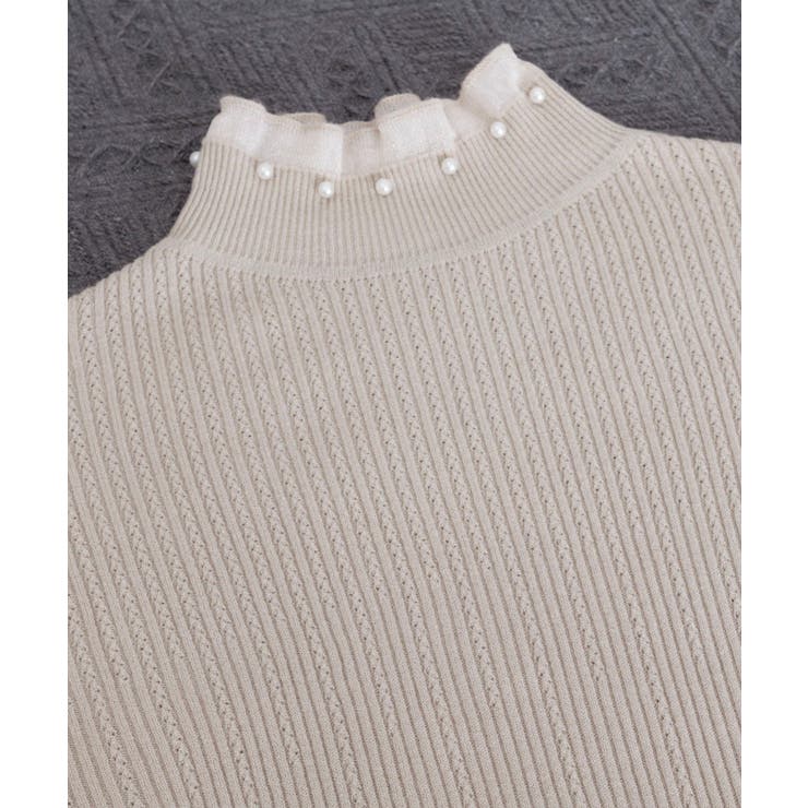 リブニットトップス ハイネック長袖春秋冬 | Miniministore | 詳細画像24 