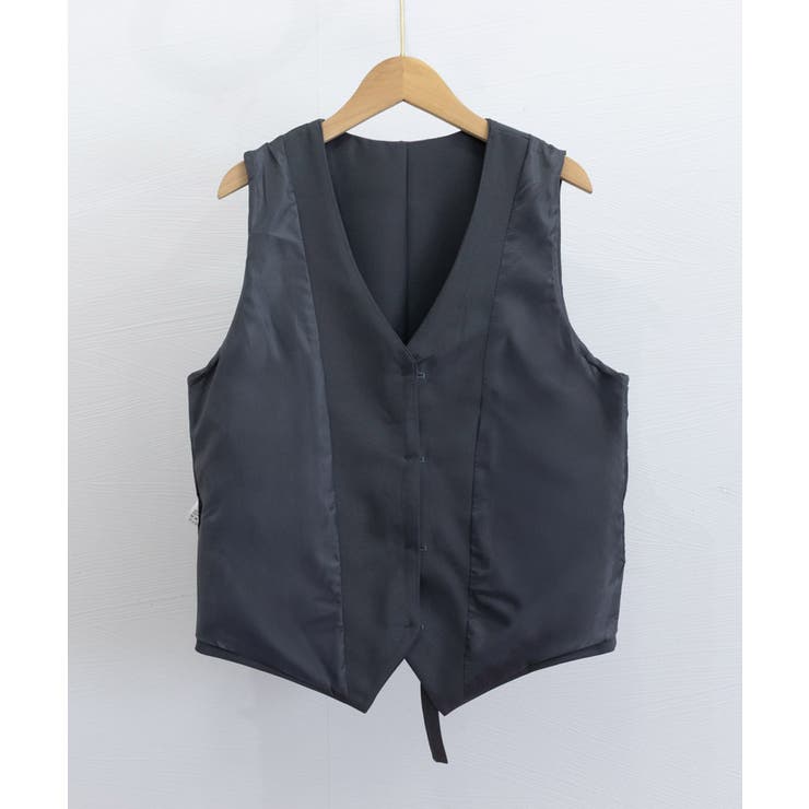 テーラードベスト ジレ 韓国風 アウター | Miniministore | 詳細画像17 
