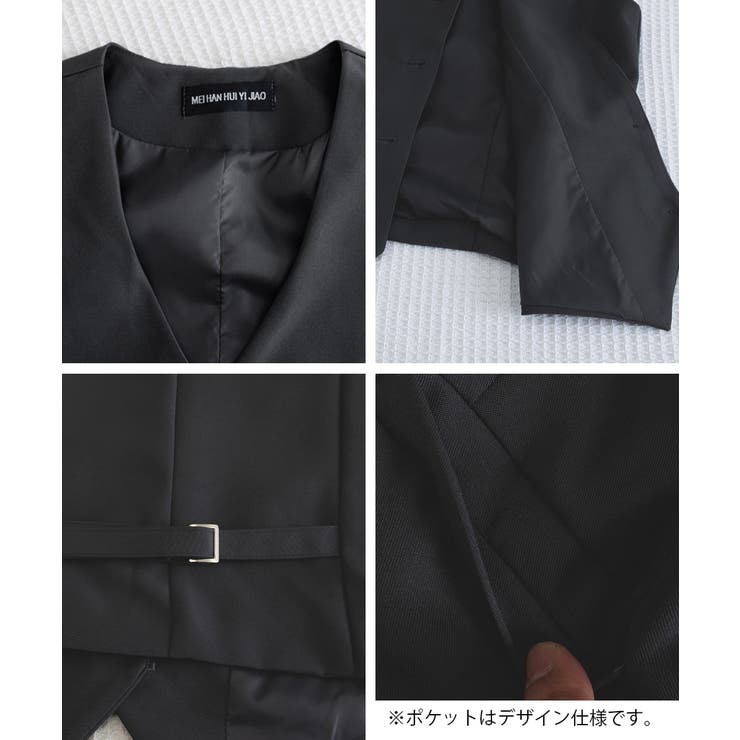 テーラードベスト ジレ 韓国風 アウター | Miniministore | 詳細画像19 