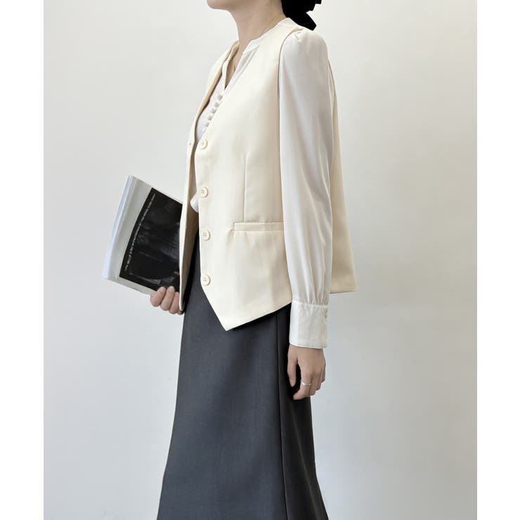 テーラードベスト ジレ 韓国風 アウター | Miniministore | 詳細画像8 
