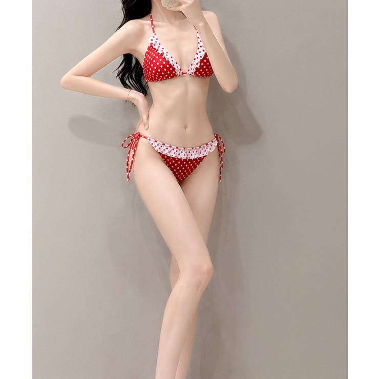 ドット柄ビキニ 4点セット露出控えめ水着 | Miniministore | 詳細画像11 