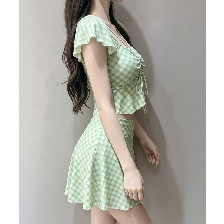 フリルセパレート水着2点セットチェック柄 | Miniministore | 詳細画像13 
