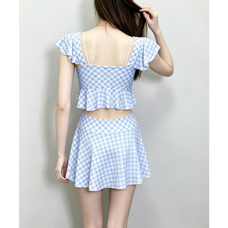 フリルセパレート水着2点セットチェック柄 | Miniministore | 詳細画像4 