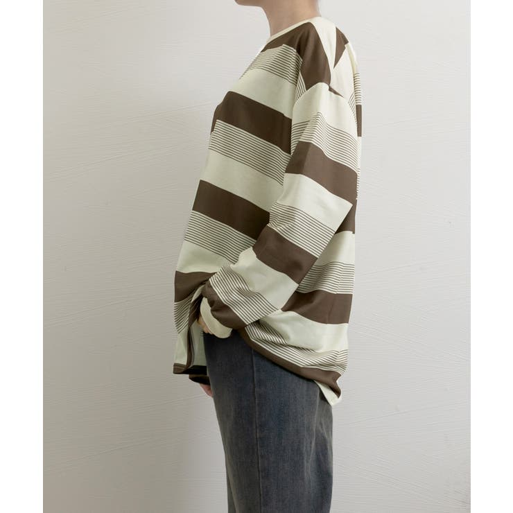 ボーダー柄Ｔシャツカットソープルオーバー | Miniministore | 詳細画像10 